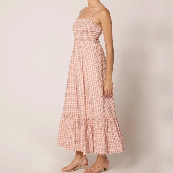 NWT Cleobella Magnolia Ankle Dress in Bellini Plaid - Picture 3 of 5